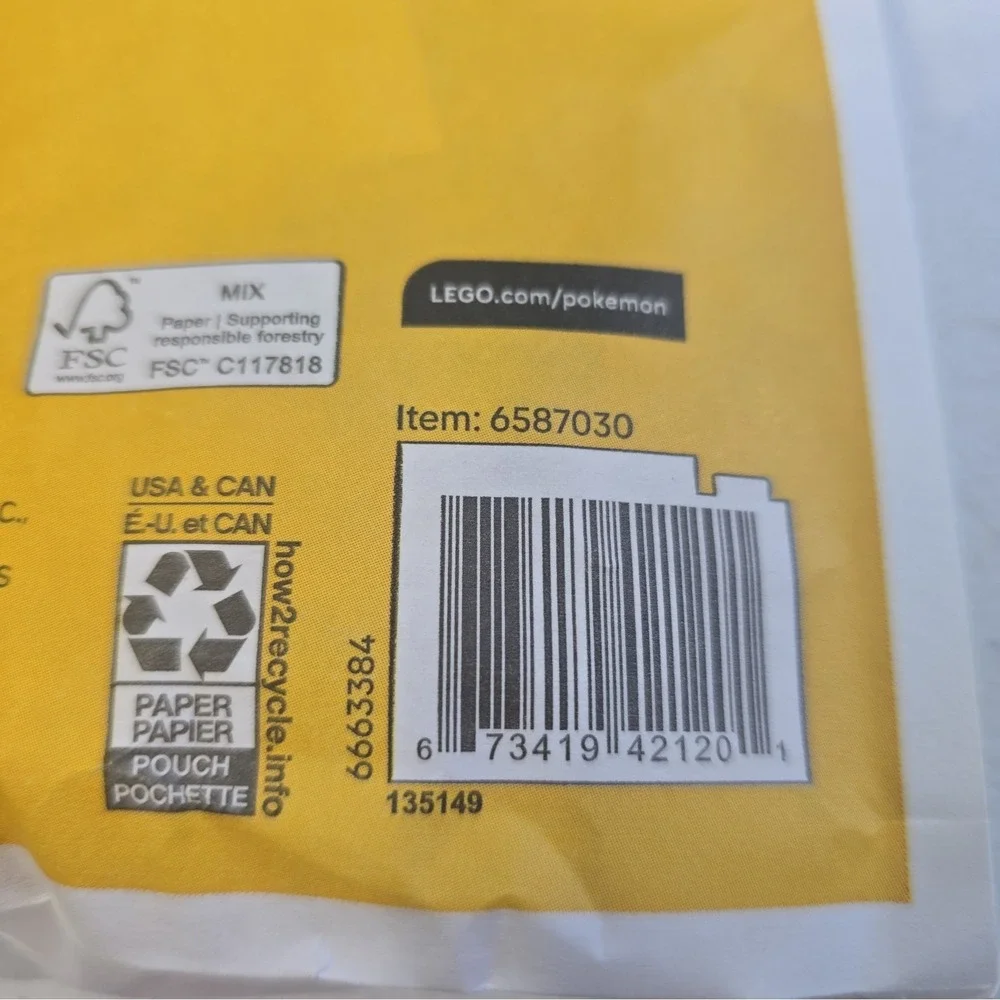 LEGO Pokemon Premier Ball Paper Bag Set 30729 Sealed 46 Pcs 2026 Release